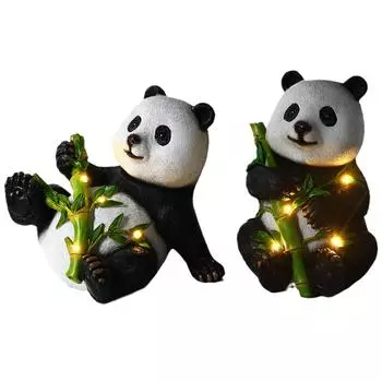 Статуя панды солнечный свет водонепроницаемый солнечный садовый декор креативный для мамы и бабушки B