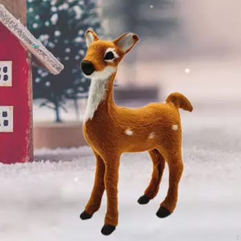 Статуя пятнистого оленя, женская творческая модель, скульптура для книжной полки на лужайке, патио