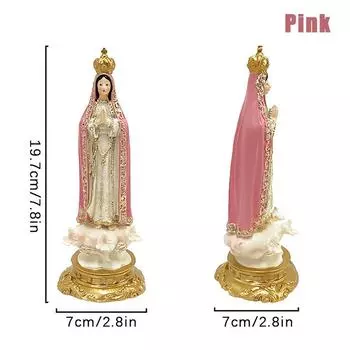 Статуя Пресвятой Девы Марии, Богоматери Фатимы, статуэтка для дома или часовни, Наша Ла розовый