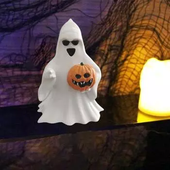 Статуя привидения, украшение на Хэллоуин, смоляная фигурка привидения, компактная статуэтка привидения, настольное украшение для каминной полки, книжной полки, стола A