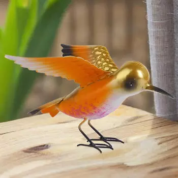 Статуя птицы, железная фигурка, подарок на день рождения, декоративные ремесла, подвесной декор, украшение для двора, спальни зелёный