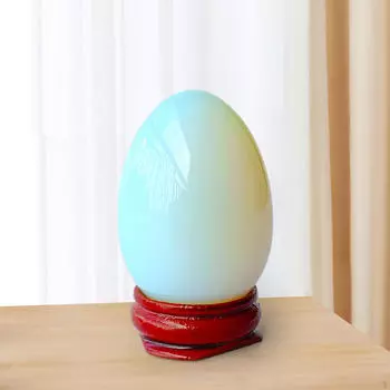 Статуя яичной сферы с подставкой, полированная каменная фигурка из камня для домашней йоги