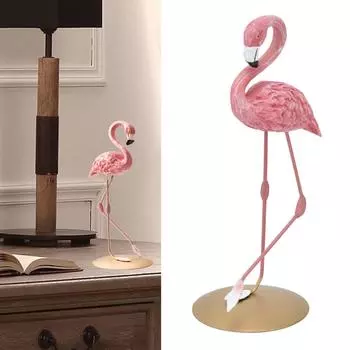 Статуя розового фламинго, украшения, фигурка из смолы, аксессуары для украшения дома, для гостиной, спальни, кабинета розовый