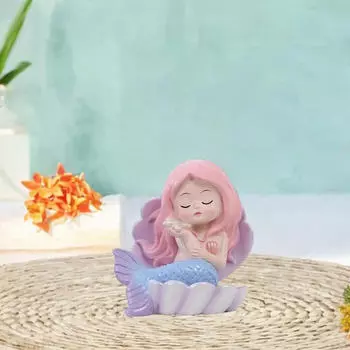 Статуя русалки из смолы, микро-сцена, украшение, многофункциональный аквариум, миниатюрный пейзаж для