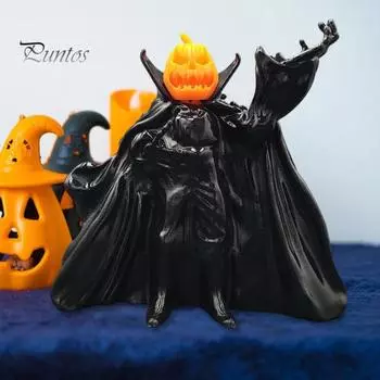 Статуя рыцаря без головы на Хэллоуин, ужасная тыквенная голова, фигурка рыцаря-черепника, винтажное украшение стола ручной работы для домашнего офиса 10cm pumpkin