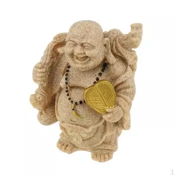 Статуя счастливого Будды Майтреи из песчаника, скульптура, резная фигурка ручной работы