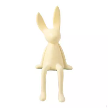 Статуя сидящего кролика, украшение полки с длинными ногами, милое современное искусство, декоративное абстрактное животное Small