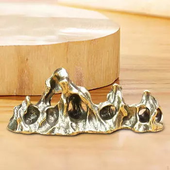 Статуя скалы для чайного питомца, подарочная коллекция, украшение, миниатюрная статуэтка, латунная скульптура для спальни
