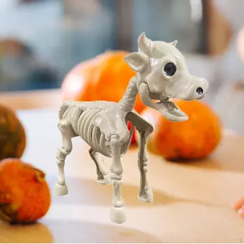 Статуя скелета коровы, скульптура животного, украшение на Хэллоуин, настольное украшение для стола в доме с привидениями