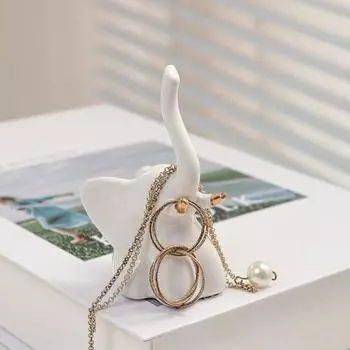 Статуя слона, мини-керамическая фигурка слона, небольшая полка, настольный предмет, центральный элемент для гостиной, спальни, домашнего декора A