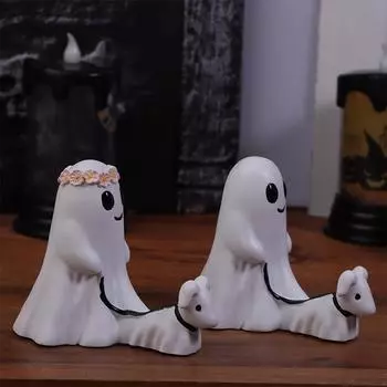 Статуя собаки-призрака, гуляющей с призраком, креативная новинка, украшение для дома, украшение для семьи на Хэллоуин, украшение для подарков Male