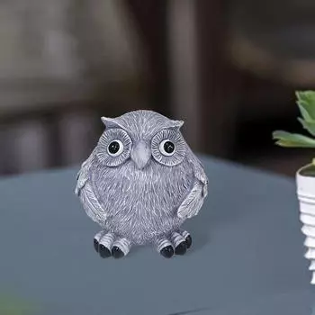 Статуя совы из смолы, художественная скульптура, украшение для сада, креативная фигурка животного и птицы