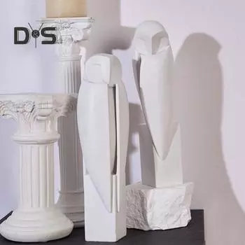 Статуя совы Минималистская скульптура совы Украшение для стола Декоративные фигурки совы для гостиной Офис Декор для книжной полки Подарок для любителей сов B