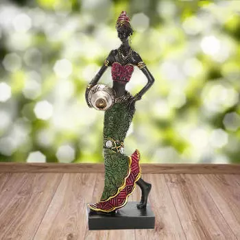 Статуя-статуэтка, скульптура для декора женщин африканских племен, для йоги, свадьбы, дня рождения, Рождества серебряный