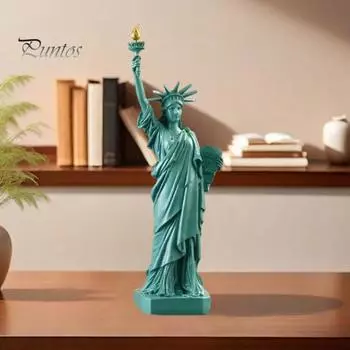 Статуя Свободы из смолы, настольная статуэтка богини свободы в американском стиле, коллекция богинь, украшение для дома и офиса, подарок для семьи и друзей золотой/зелёный