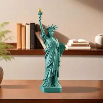 Статуя Свободы из смолы Yousheng, настольная статуэтка богини свободы, коллекция богинь в американском стиле, украшение для дома и офиса, подарок для семьи и друзей зелёный