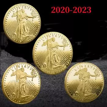 Статуя Свободы - Коллекция памятных монет Металлический 3D рельефный значок памятной медали