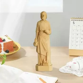 Статуя Святого Иосифа высотой 6 см. Статуэтка Святого Иосифа из смолы. Скульптура плотника Иосифа. Хорошее качество.