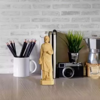 Статуя Святого Иосифа высотой 6 см, статуэтка Святого Иосифа, смоляная скульптура плотника Иосифа, подарок на удачу при продаже дома жёлтый