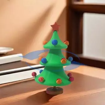 Статуя танцующей рождественской елки, 3D-печатное настольное украшение, вращающаяся рождественская елка, центральный элемент для домашнего декора стола Christmas Tree