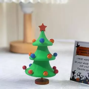 Статуя танцующей рождественской елки Yousheng, 3D-печатное настольное украшение, вращающаяся центральная часть рождественской елки для домашнего декора стола Christmas Tree