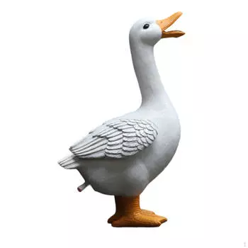 Статуя утки из смолы, скульптура, забавная уличная фигурка, украшение для сада для двора