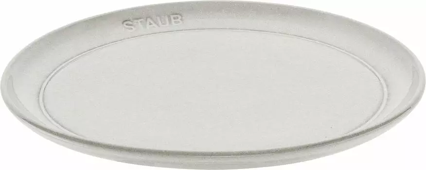 staub 22cm Medium Plate Ceramic Pottery Microwave Safe Japanese Ceramic Plate Plate Campagne [Authorized Product] 40508-027