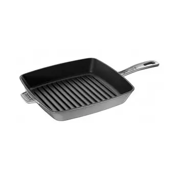 STAUB 405011080 Американская квадратная сковорода для гриля диаметром 26 см, графит,