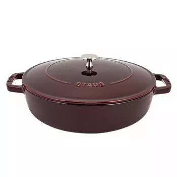 Staub Blazer Сковорода литая эмалированная кастрюля кухонная утварь гренадин красный 28 см 12612887 3.7 л [Товар]