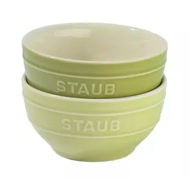 staub Bowl Ceramic 12cm Set Macaron Ceramic Small Bowl Microwave Safe Japanese Ceramic Bowl Ceramic 2-Piece Green [Official Product] Z1023-687