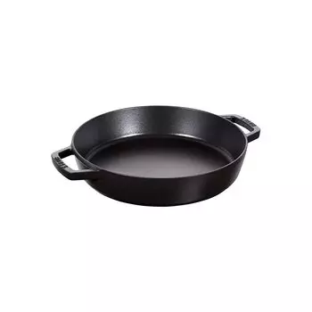 Staub Cast Iron Double Handle Fry Pan, Black, 20 cm