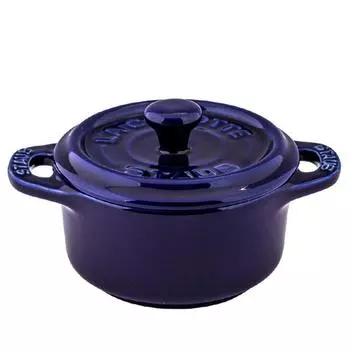 Staub Ceramic Mini Cocotte 10 см Круглая темно-синяя Мини-кокотница Круглая темно-синяя Жаропрочная духовка [Staub] 40510-786-0 [Товар] темно-синий