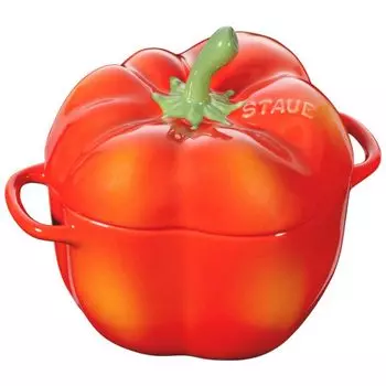 Staub Cocotte 12 см керамическая жаропрочная керамика безопасна для микроволновой печи японская керамическая перечная кокотница Паприка Апельсин [Авторизованный продукт] 40500-325 оранжевый
