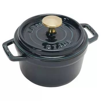 Staub Cocotte Round La Mer 14 см латунная ручка маленькая литая эмалированная кастрюля IH совместимый японский продукт с серийным номером La Cocotte Round спецификация Pico