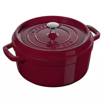 Staub Двуручный горшок Pico Cocotte Круглый 18 см Безопасный для духовки Бордо