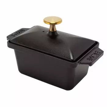 Staub Half Terrine 15 x 11 см горшочек Террин Тип эмалированный десертный стильный черный маленький прямоугольный террин черный [Staub Pot] Теплый/холодный 1311525/40509-571-0 чёрный