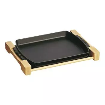 staub Iron Plate Enamel Oven Совместимая с духовкой японская Стейк Тарелка [Авторизованный продукт] 40509-523 чёрный