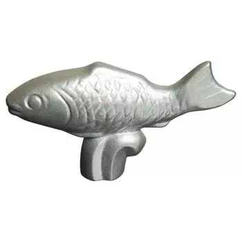 staub Knob Handle Japanese Knobs Животное Рыба [Авторизованный продукт] 40509-348 серебряный