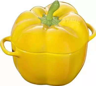 staub Кокотница 12 см керамическая жаропрочная керамика безопасная для использования в микроволновой печи японская керамическая перечная кокотница Паприка желтая [Авторизованный продукт] 40500-324 жёлтый