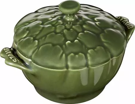 staub Кокотница 13 см керамическая жаропрочная керамика безопасна для микроволновой печи японская керамическая кокотница с артишоками Артишок-базилик [Авторизованный продукт] 40500-326