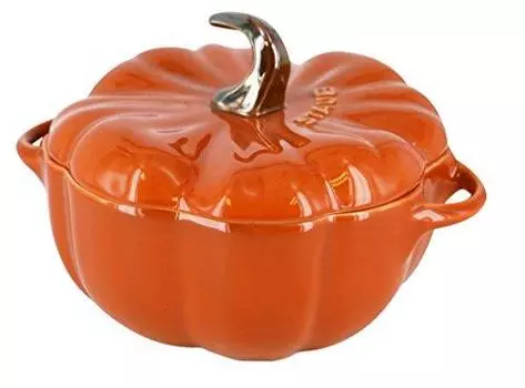staub La Cocotte Special Shape 40511-554 Pumpkin Cocotte Cinnamon, 5.9 inches (15 cm), 0.2 fl oz (0.68 ml), Ceramic, Heat Resistant, Storage Container
