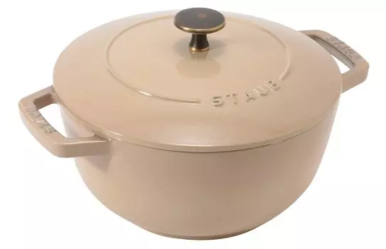 Staub Linen L 20 см винтажная ручка для двухручного литого эмалированного рисоварки на 3 чашки IH совместимый японский продукт с серийным номером Wanabe Specification