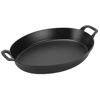 Staub Овальное штабелируемое блюдо 37 см, черное блюдо для гратена, совместимое с IH New Life [Staub] 40508-283/13003725 [Товар] чёрный