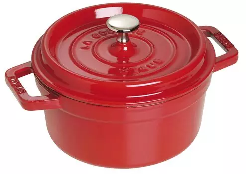 Staub Pico Cocotte круглая литая эмалированная кастрюля кухонная утварь вишня 20 см 1102006 2.2 л [Товар] вишня