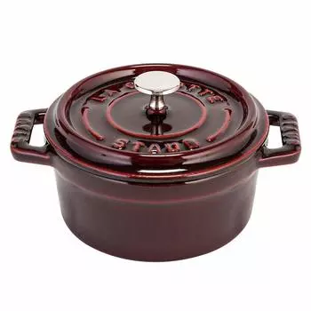 Staub Pico Cocotte Round 10 см Двуручный горшок Эмаль Кастрюля 1101087 Кокотница Гренадин Красный Стильная Кухня Новая Жизнь [Staub] [Товар]