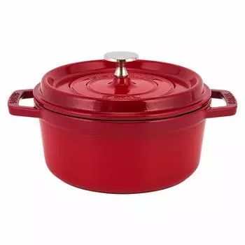 Staub Pico Cocotte Round 18 см Круглая кокотница 1101806 Витамин Вишня Продукт (эмалированная кастрюля/сковорода) [стауб] (красный)