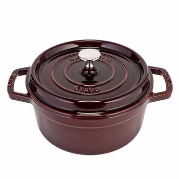 Staub Pico Cocotte Round 22 см Двуручный горшок Эмаль Кастрюля 1102287 Кокотница Гренадин Красный Стильная Кухня Новая Жизнь [Staub] [Товар]