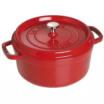Staub Pico Cocotte Round Casting Enamel Pot Cookware Kitchenware Cherry 24cm 1102406 3.8L [Item]