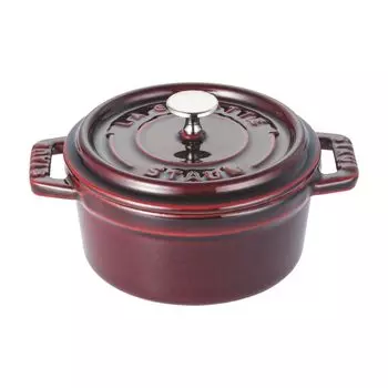 staub Pico Cocotte Round Grenadine Red Маленький эмалированный горшок японский La Cocotte Round Mini 10cm двуручный [Авторизованный продукт] 40509-805