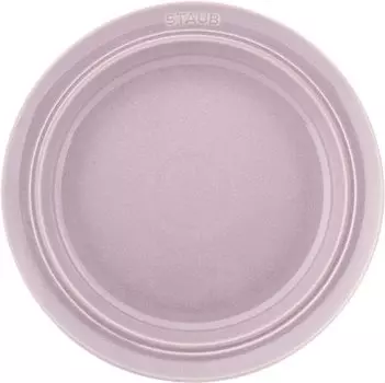 Staub Plate 24cm Chiffon Deep Plate Ceramic Pottery Microwave Safe Japanese Ceramic Plate Deep Rose [Authorized Product] Z1023-896